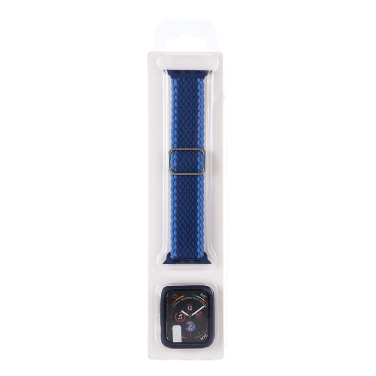 Adjustable Striped Woven Nylon Watch Band + Watch Case Set, For Apple Watch Series 11 / 10 46mm, For Apple Watch Ultra 3 / 2 / 1 Ultra 49mm