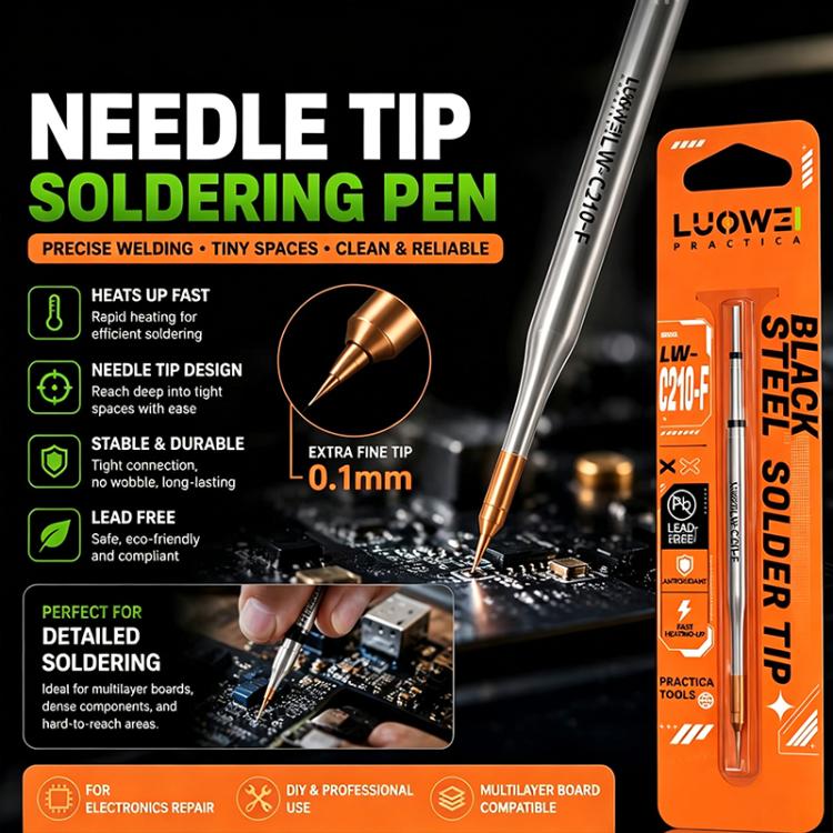 LUOWEI LW-C210-F C210 Series Fine Spot Welding and Drag Welding Soldering Iron Tip