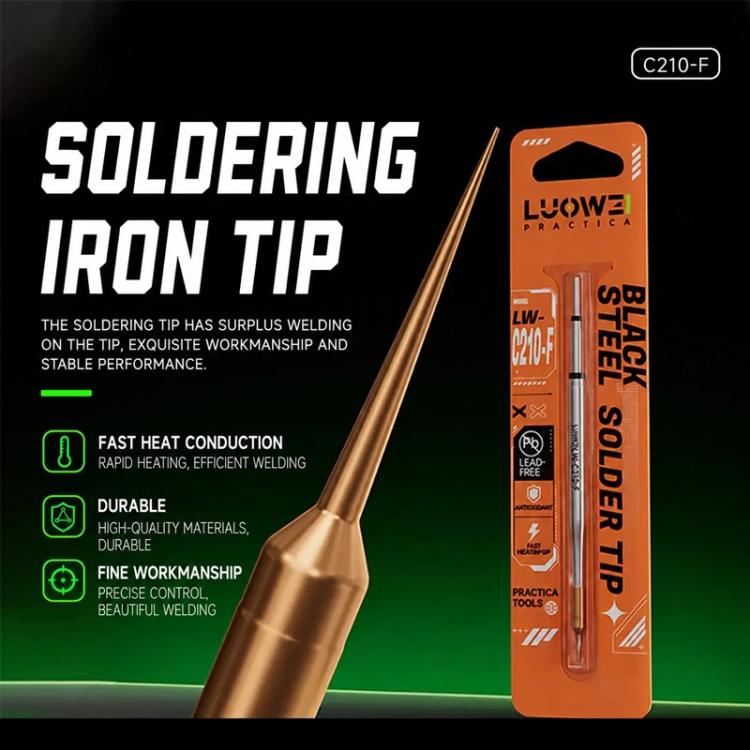 LUOWEI LW-C210-F C210 Series Fine Spot Welding and Drag Welding Soldering Iron Tip