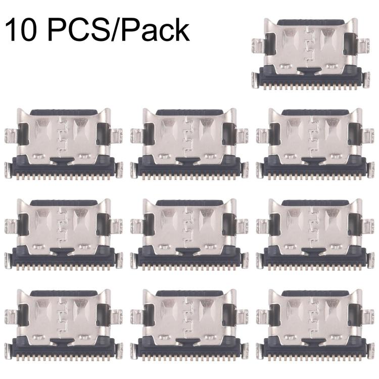 10 PCS/Pack Charging Port Connector, For Galaxy A17 4G SM-A175F, For Galaxy A17 5G SM-A176B, For Galaxy M56 SM-M566B, For Galaxy A16 SM-A165F, For Galaxy A16 5G SM-A166B