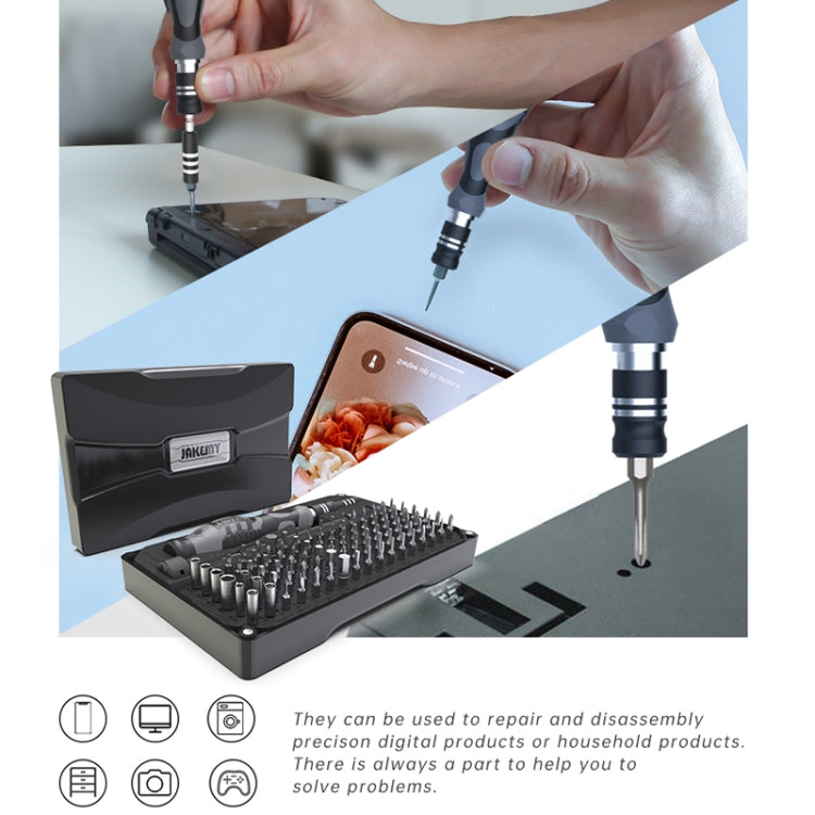 JAKEMY JM-8176 106 in 1 Watch Mobile Phone Disassembly and Repair Tool Kit, JM-8176