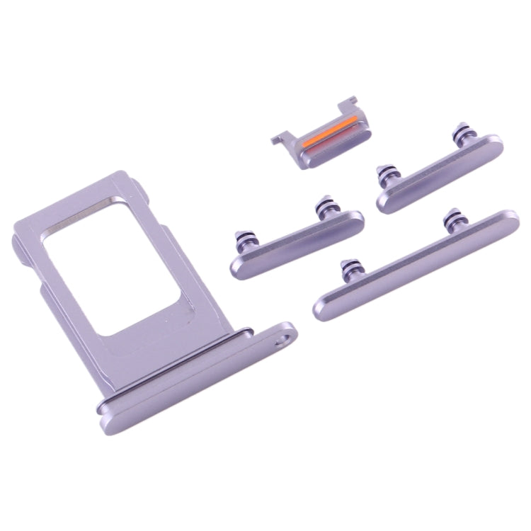 SIM Card Tray + Side Key for iPhone 11, For iPhone 11 (Purple)(Single card), For iPhone 11, For iPhone 11(Single card), For iPhone 11(Yellow)(Single card)