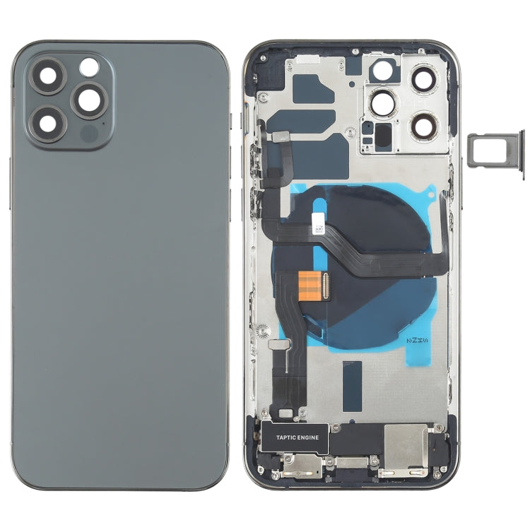 Battery Back Cover Assembly (with Side Keys & Speaker Ringer Buzzer & Motor & Camera Lens & Card Tray & Power Button + Volume Button + Charging Port & Wireless Charging Module) for iPhone 12 Pro, For iPhone 12 Pro(Black), For iPhone 12 Pro(Gold)       ...