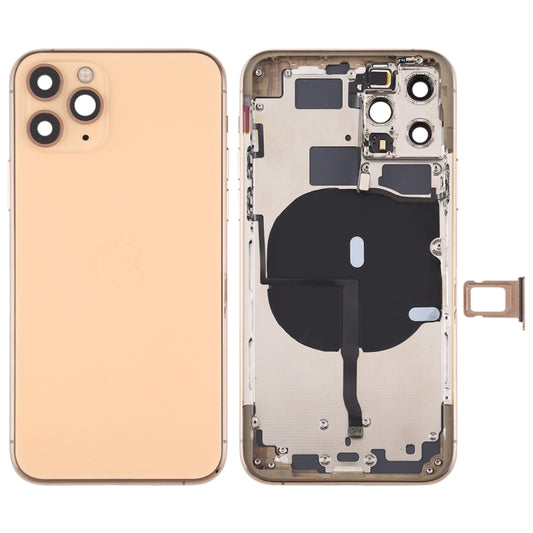 Battery Back Cover (with Side Keys & Card Tray & Power + Volume Flex Cable & Wireless Charging Module) for iPhone 11 Pro Max, For ip11 Pro Max, For iPhone 11 Pro Max