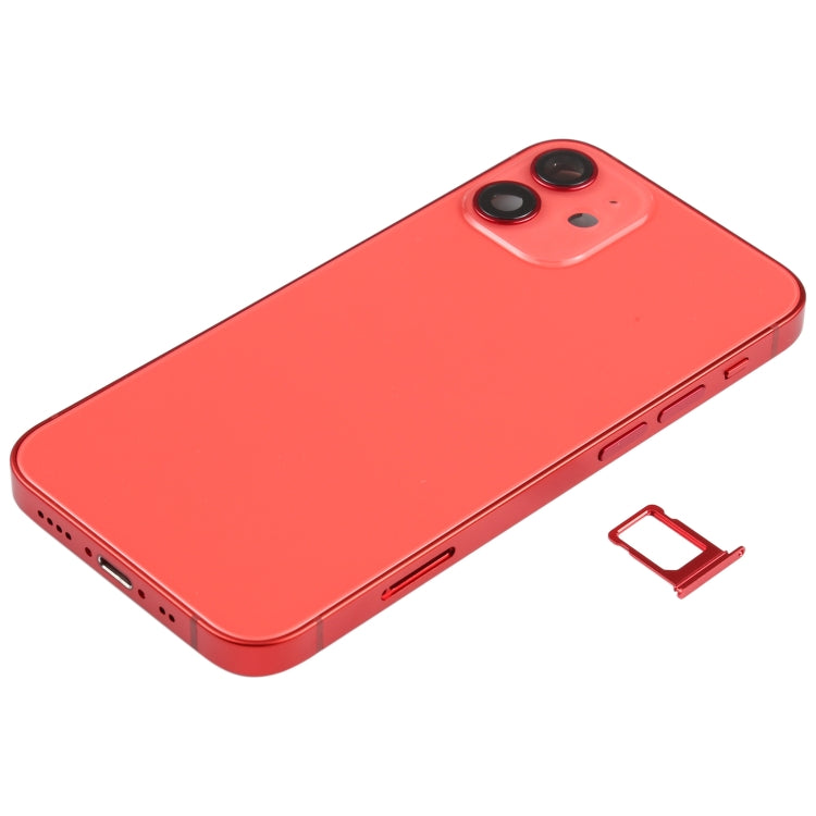 Battery Back Cover Assembly (with Side Keys & Speaker Ringer Buzzer & Motor & Camera Lens & Card Tray & Power Button + Volume Button + Charging Port & Wireless Charging Module) for iPhone 12 Mini, For iPhone 12 Mini (Assembly)