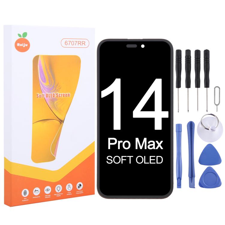 Ruiju Soft OLED Screen For iPhone 14 Pro Max, For iPhone 14 Pro Max(Soft OLED)