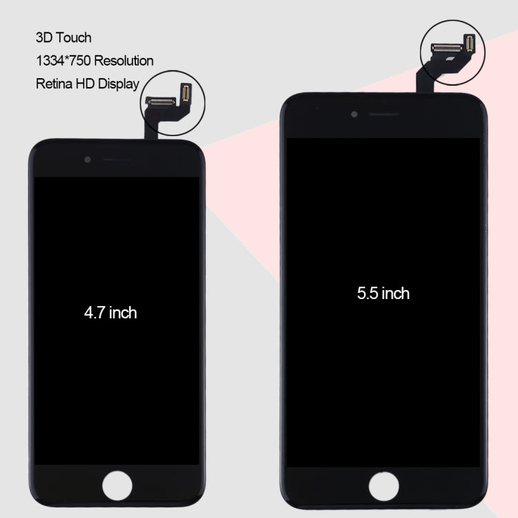 Original LCD Screen for iPhone 6S Plus, i6S Plus Original White, i6S Plus Original Black