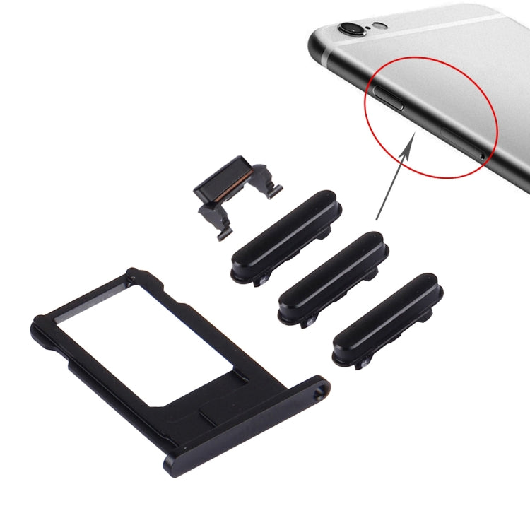 4 in 1 for iPhone 6s Plus (Card Tray + Volume Control Key + Power Button + Mute Switch Vibrator Key), For iPhone 6s Plus