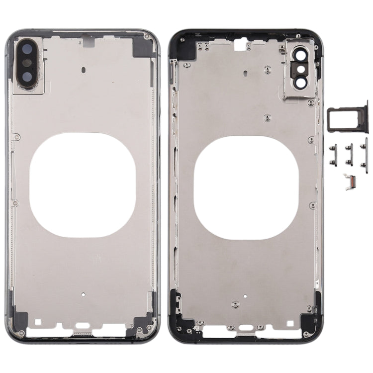 Transparent Battery Back Cover with Camera Lens Frame & SIM Card Tray & Side Keys for iPhone XS Max, For iPhone XS Max(Transparent), For iPhone XS Max(Transparent Back)