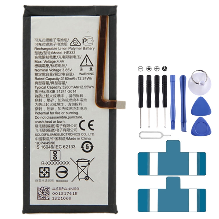 HE333 for Nokia 8 Sirocco Li-ion Polymer Battery, For Nokia 8 Sirocco