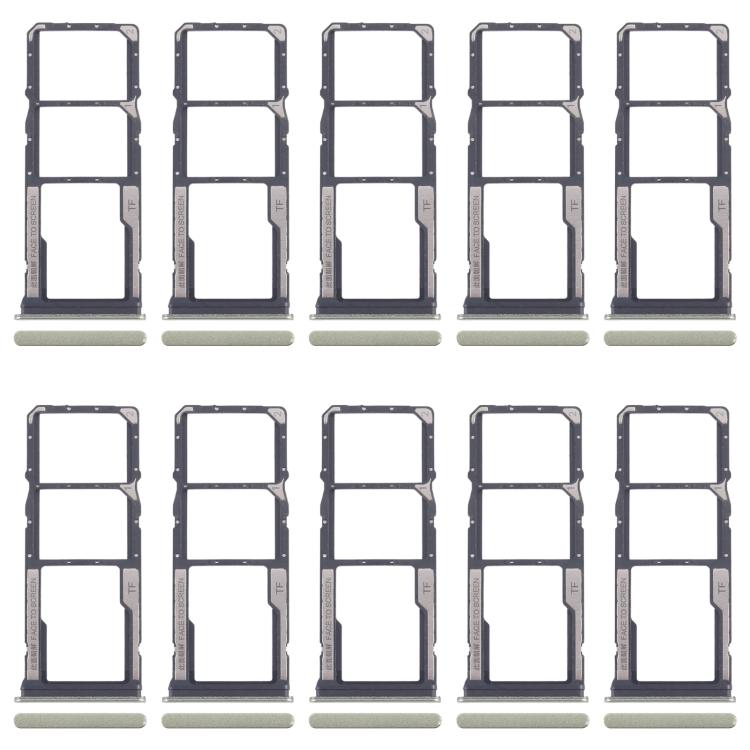 For Xiaomi Redmi 14C 4G 10pcs Original SIM Card Tray + SIM Card Tray + Micro SD Card Tray, For Xiaomi Redmi 14C 4G(Original)