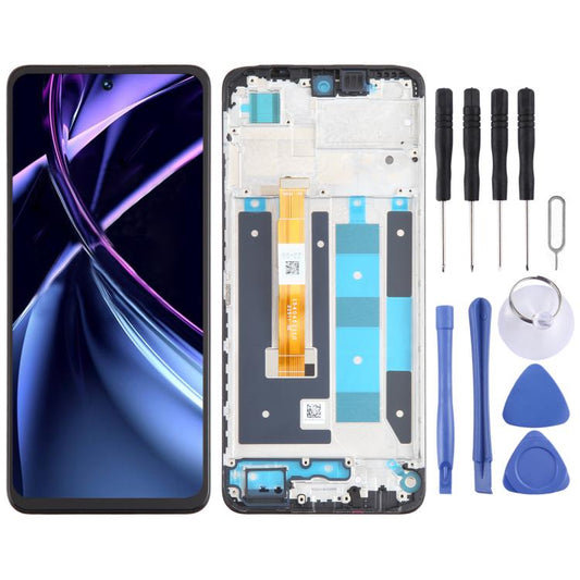 For Realme Narzo N55 OEM LCD Screen Digitizer Full Assembly with Frame, For Realme Narzo N55