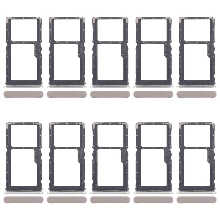 For Realme 10 Pro 5G RMX3663 RMX3660 RMX3661 10pcs Original SIM Card Tray + SIM Card Tray / Micro SD Card Tray, For Realme 10 Pro 5G(Original)