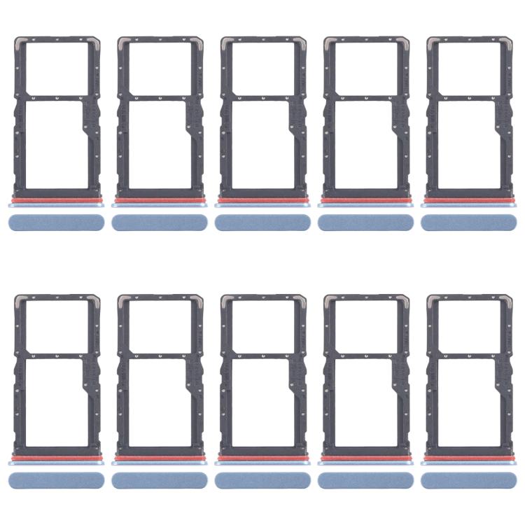 For Realme 10 Pro 5G RMX3663 RMX3660 RMX3661 10pcs Original SIM Card Tray + SIM Card Tray / Micro SD Card Tray, For Realme 10 Pro 5G(Original)