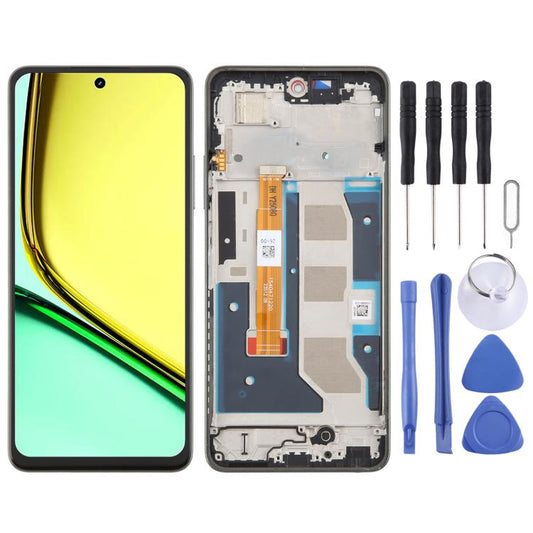 For Realme 12 Lite 4G OEM LCD Screen Digitizer Full Assembly with Frame, For Realme 12 Lite 4G(Dark Green), For Realme 12 Lite 4G