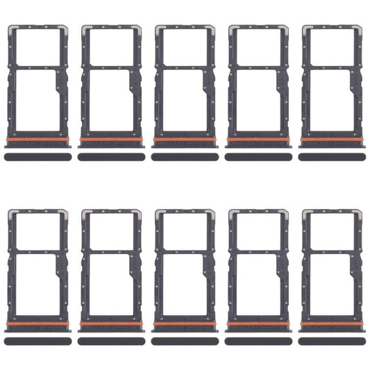 For Xiaomi Redmi Note 13R 10pcs Original SIM Card Tray + SIM Card Tray / Micro SD Card Tray, For Xiaomi Redmi Note 13R