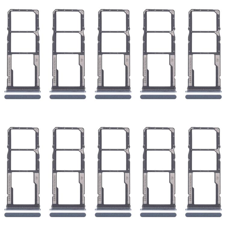 For Xiaomi Redmi 13C 5G 10pcs SIM Card Tray + SIM Card Tray + Micro SD Card Tray, For Xiaomi Redmi 13C 5G