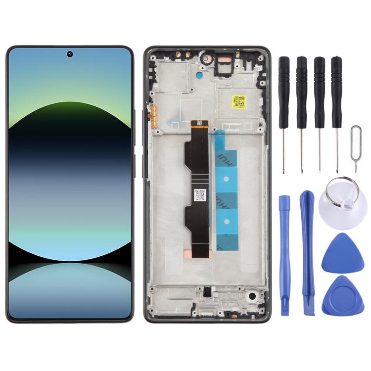 For Redmi Note 14S Original LCD Screen Digitizer Full Assembly with Frame