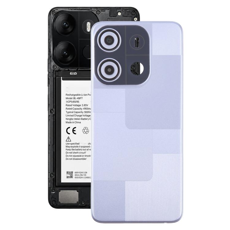For Tecno Pop 7 BF6 Original Battery Back Cover with Camera Lens Frame / Side Keys, For Tecno Pop 7, For Tecno Pop 7 (Original), For Tecno Pop 7(Original)