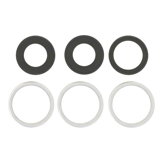 For iPhone 17 Pro Max / 17 Pro Rear Camera Lens Glass With Metal Ring Set, For iPhone 17 Pro / 17 Pro Max