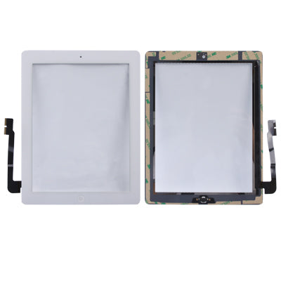 (Controller Button + Home Key Button PCB Membrane Flex Cable + Touch Panel Installation Adhesive)  Touch Panel for New iPad (iPad 3), For New iPad+Adhesive, For New iPad + Adhesive