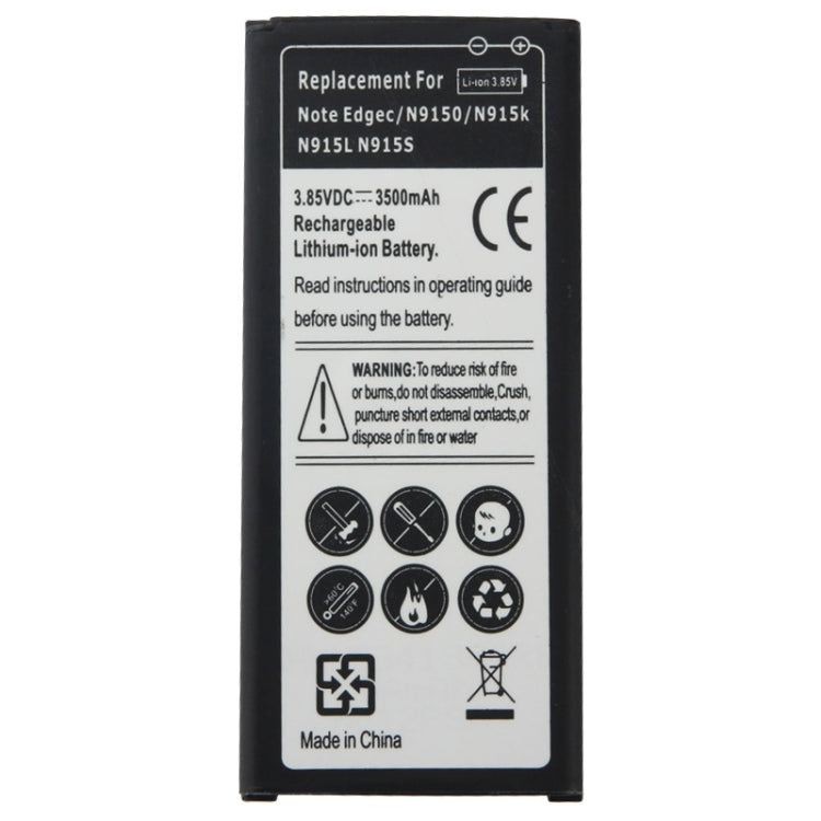 3.85V / 3500mAh Rechargeable Li-Polymer Battery for Galaxy Note Edge / N9150 / N915K / N915L / N915S, Neutral 3500mAh