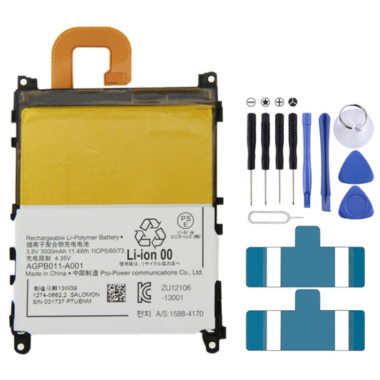 For Sony Xperia Z1 / L39h 3.8V 3000mAh Rechargeable Li-Polymer Battery, For Sony Xperia Z1 / L39h