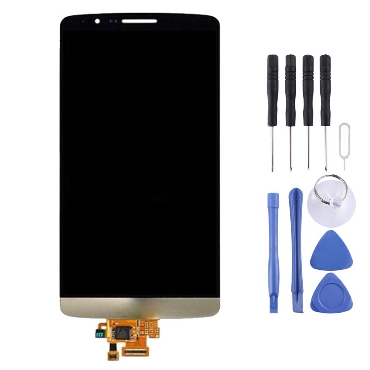 Original LCD Screen and Digitizer Full Assembly for LG G3 / D850 / D851 / D855, For LG G3 / D855(White), For LG G3 / D855(Gold), For LG G3 / D855(Black)