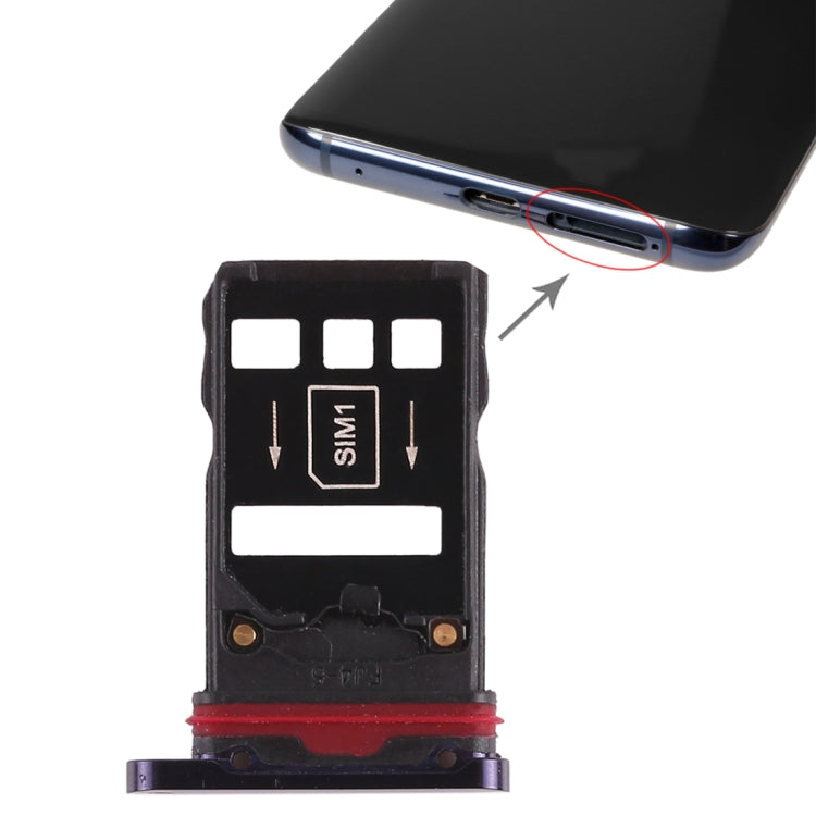 2 x SIM Card Tray for Huawei Mate 20 Pro, For Huawei Mate 20 Pro