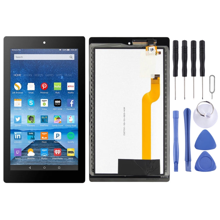 LCD Screen and Digitizer Full Assembly for Amazon Kindle Fire 7th HD 7 2017 HD7 SR043KL , For Amazon Kindle Fire 7th