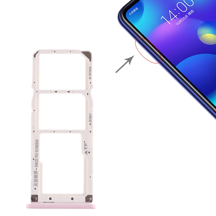 SIM Card Tray + SIM Card Tray + Micro SD Card Tray for Xiaomi Mi Play, For Xiaomi Mi Play