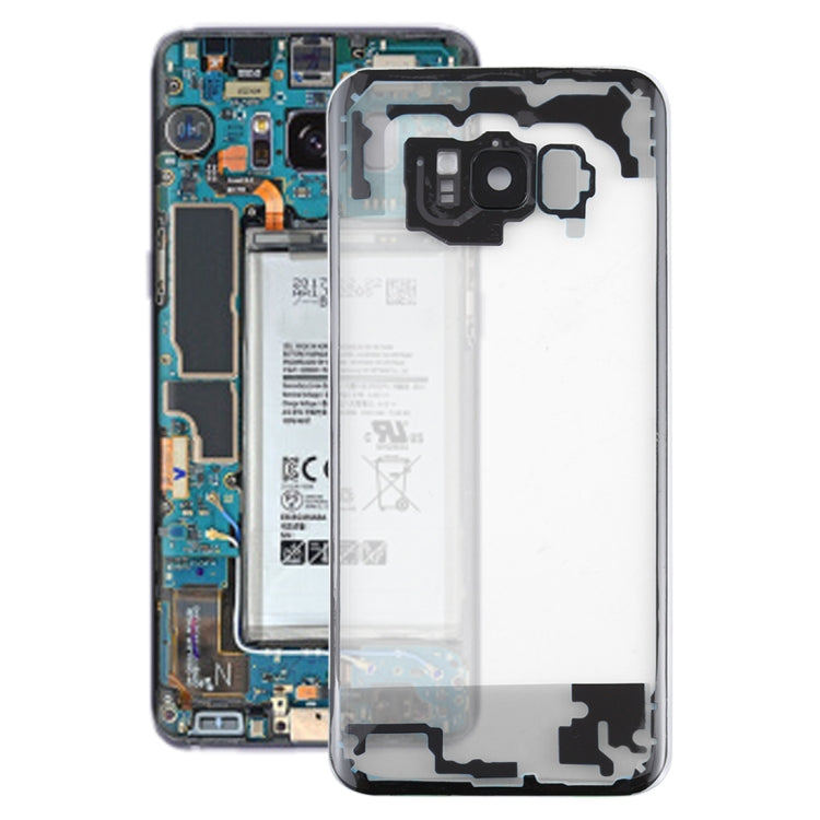 For Samsung Galaxy S8 + / G955 G955F G955FD G955U G955A G955P G955T G955V G955R4 G955W G9550 Transparent Battery Back Cover with Camera Lens Frame, For Galaxy S8 +