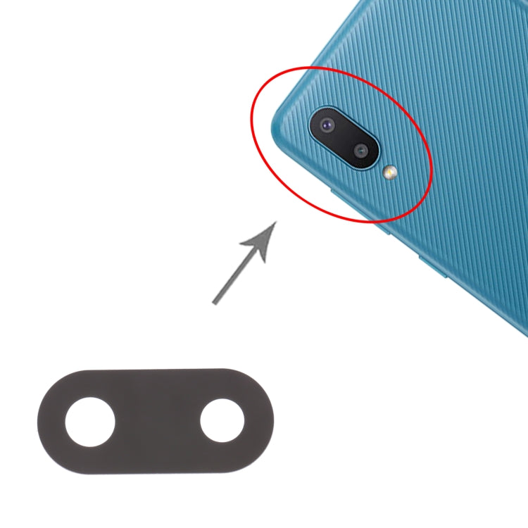 For Samsung Galaxy A02 SM-A022 10pcs Back Camera Lens, For Samsung Galaxy A02
