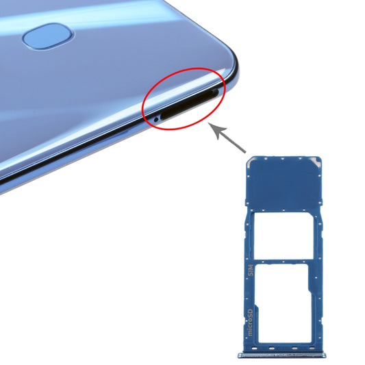 For Galaxy A20 A30 A50 SIM Card Tray + Micro SD Card Tray, For Samsung Galaxy A20(single), For Samsung Galaxy A20 (single), For Galaxy A20(single)