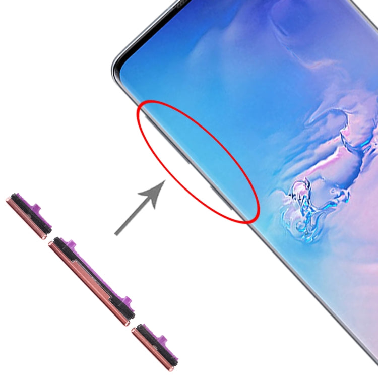 For Galaxy S10 / Galaxy S10+ 10 Set Side Keys, For Samsung Galaxy S10 / S10+, For Galaxy S10 / S10+, For Galaxy S10 / S10+ (Pink), For Galaxy S10 / S10+ (Green)
