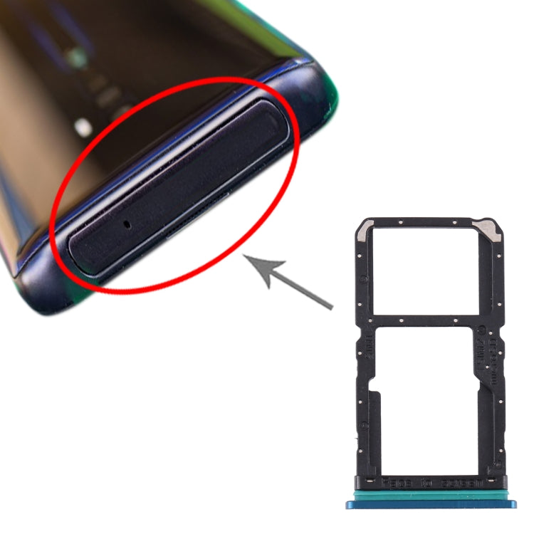For OPPO Reno2 PCKM70 PCKT00 PCKM00 CPH1907  SIM Card Tray + SIM Card Tray / Micro SD Card Tray, For OPPO Reno2