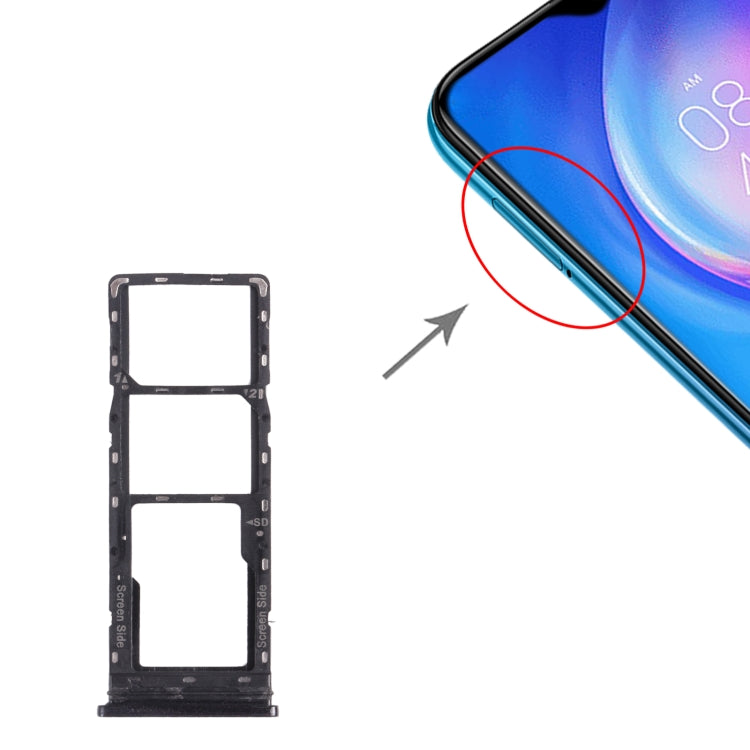 For Tecno Spark 6 Air KE6 KE6J KF6 SIM Card Tray + SIM Card Tray + Micro SD Card Tray, For Tecno Spark 6 Air