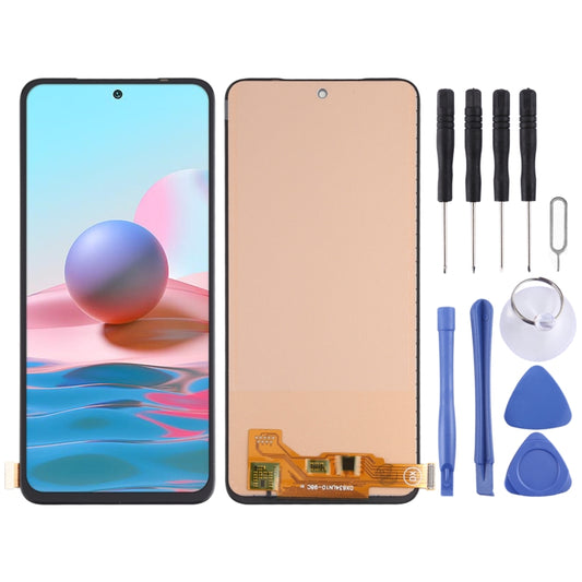 TFT Material LCD Screen and Digitizer Full Assembly (Not Supporting Fingerprint Identification) for Xiaomi Redmi Note 10 4G / Redmi Note 10S / Redmi Note 11 SE India / Poco M5s  M2101K7BG M2101K7BI M2101K7BNY M2101K7BL                                  ...