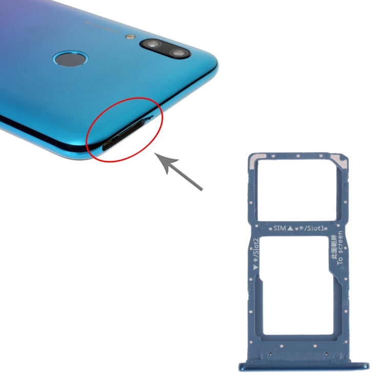 SIM Card Tray + SIM Card Tray / Micro SD Card Tray for Huawei P Smart (2019), For Huawei P Smart (2019)
