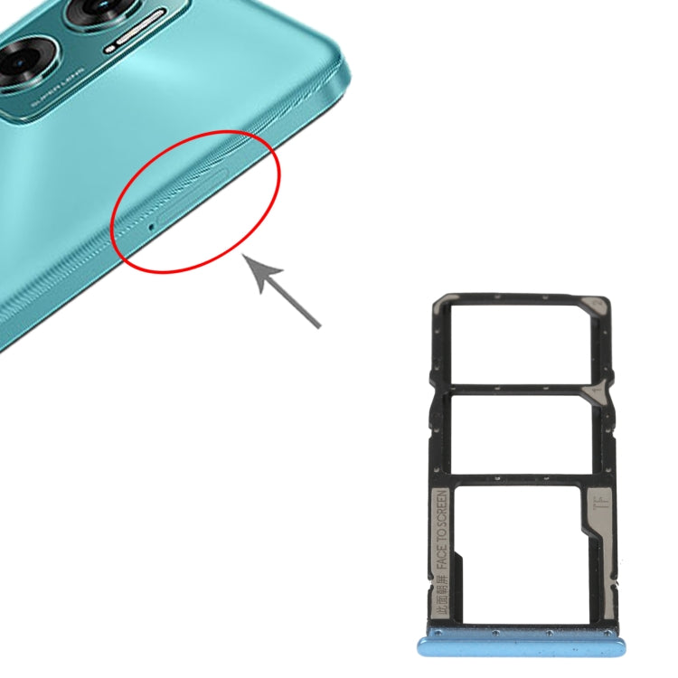 SIM Card Tray + SIM Card Tray + Micro SD Card Tray For Xiaomi Redmi 10 5G, For Xiaomi Redmi 10 5G