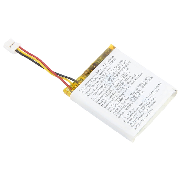 1000mAh 733436 Bluetooth Earphone Speaker Battery For LG, For LG
