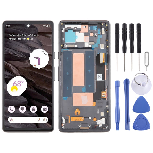 For Google Pixel 7A G82U8 OLED LCD Screen Digitizer Full Assembly with Frame, For Google Pixel 7A