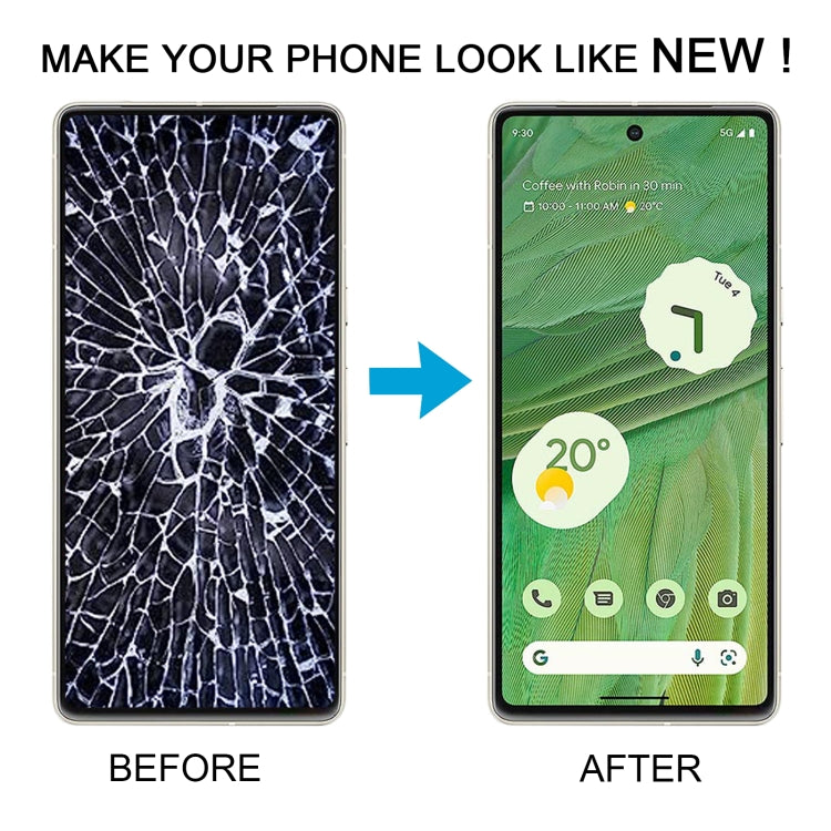 For Google Pixel 7 GVU6C GQML3 GO3Z5 OLED LCD Screen Digitizer Full Assembly with Frame, For Google Pixel 7