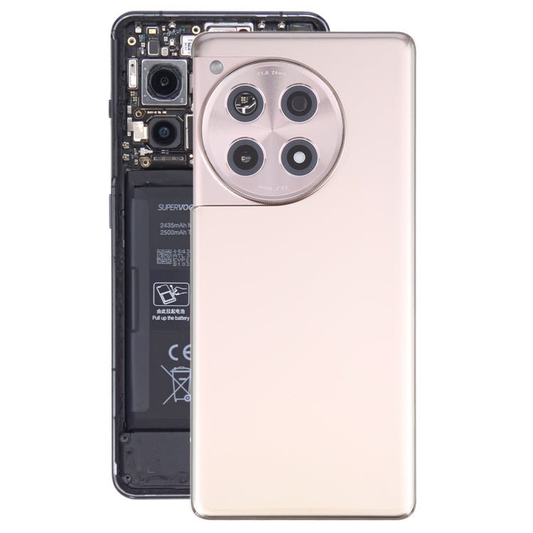 For OnePlus 12R Battery Back Cover with Camera Lens Cover, For OnePlus 12R(with Camera Lens Frame)