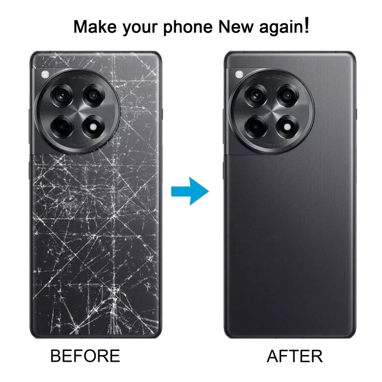 For OnePlus 12R Battery Back Cover with Camera Lens Cover, For OnePlus 12R(with Camera Lens Frame)