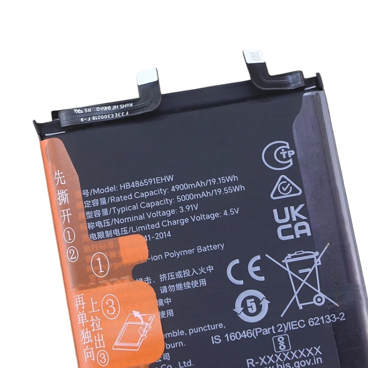 5000mAh Battery Replacement For Honor 90 REA-AN00 / 90 Pro REP-AN00 HB486591EHW, For Honor 90 / 90 Pro