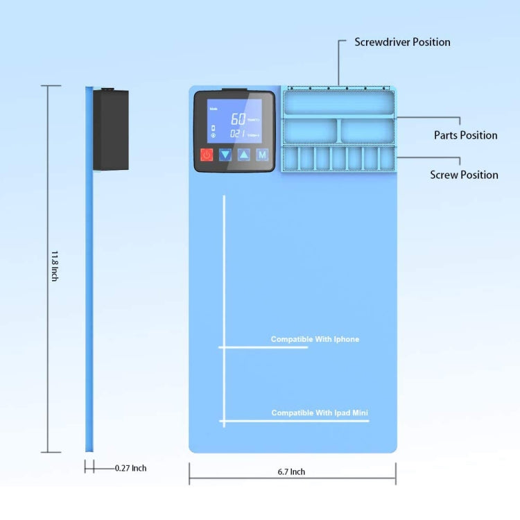 CPB CP300 LCD Screen Heating Pad Safe Repair Tool, EU Plug, CPB CP300(EUPlug)