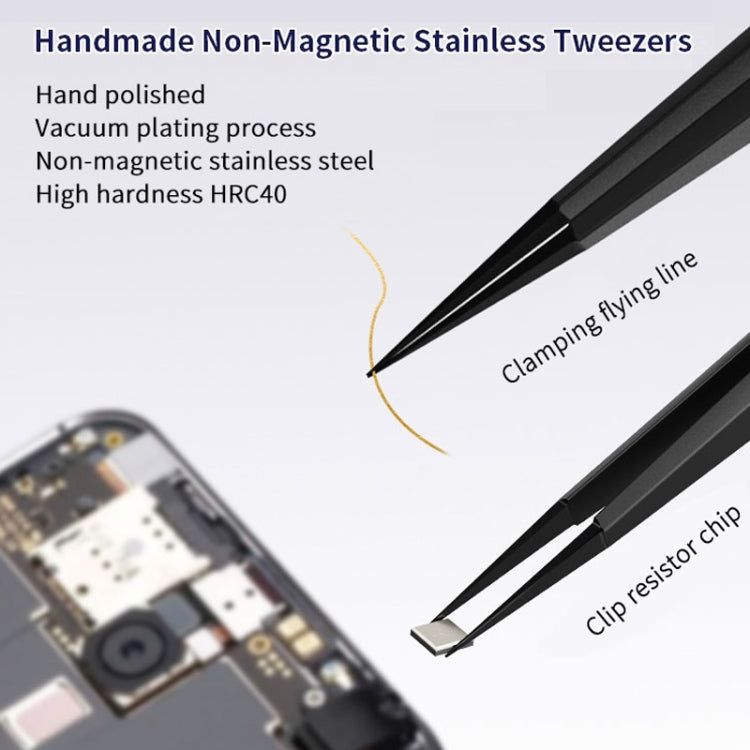 Qianli iNeezy FX-03 Stainless Steel Extra-sharp Thickened Tweezers Pointed Tweezers, Qianli iNeezy FX-03