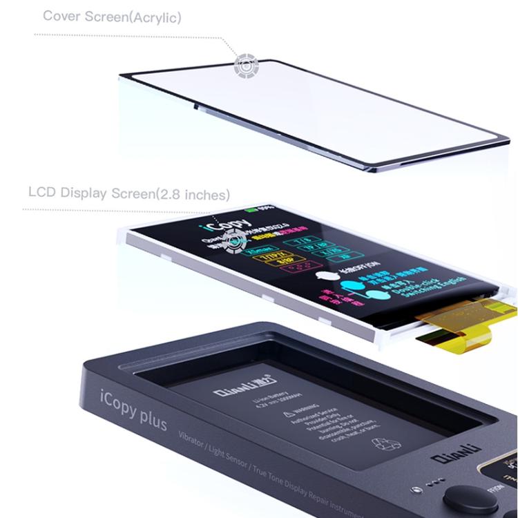 For iPhone 6 - 14 Pro Max 3 in 1 Qianli iCopy Plus 2.2 Repair Detection Programmer Set, Plug: EU, 3 in 1, 3 in 1, Plug: EU