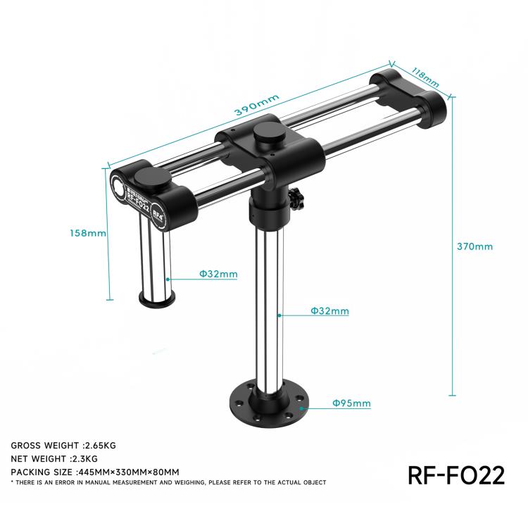 RF4 RF-FO22 360 Rotation Adjustable Universal Double Arm Microscope Bracket, RF4 RF-FO22